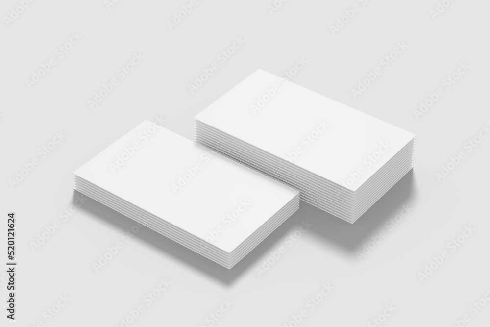 Realistic blank business card illustration for mockup. 3D Render. Realistic blank business card illustration for mockup. 3D Render.