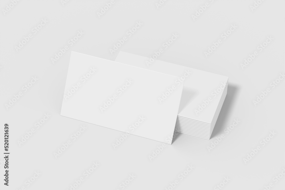 Realistic blank business card illustration for mockup. 3D Render. Realistic blank business card illustration for mockup. 3D Render.