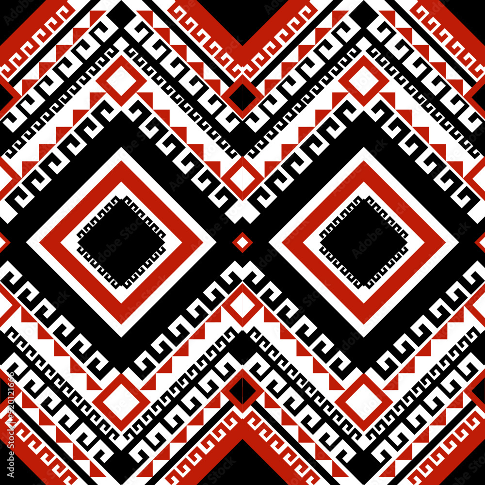 Red Aztec geometic seamless pattern Red Aztec geometic seamless pattern