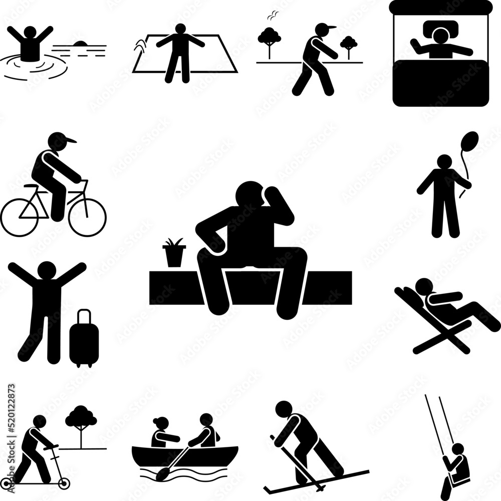 Obraz premium Sauna, steam room icon in a collection with other items