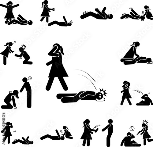 Call help man icon in a collection with other items