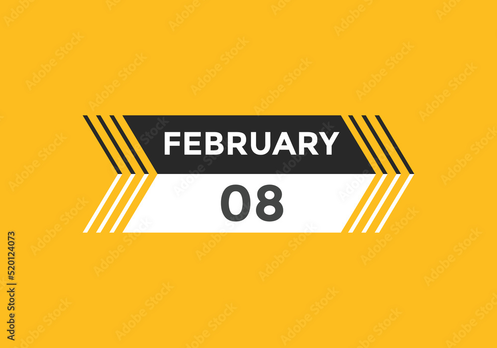 February 08 Calendar icon Design. Calendar Date 08th February. Calendar template
February 08 Calendar icon Design. Calendar Date 08th February. Calendar template