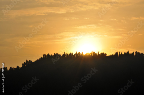 sunset over the mountains