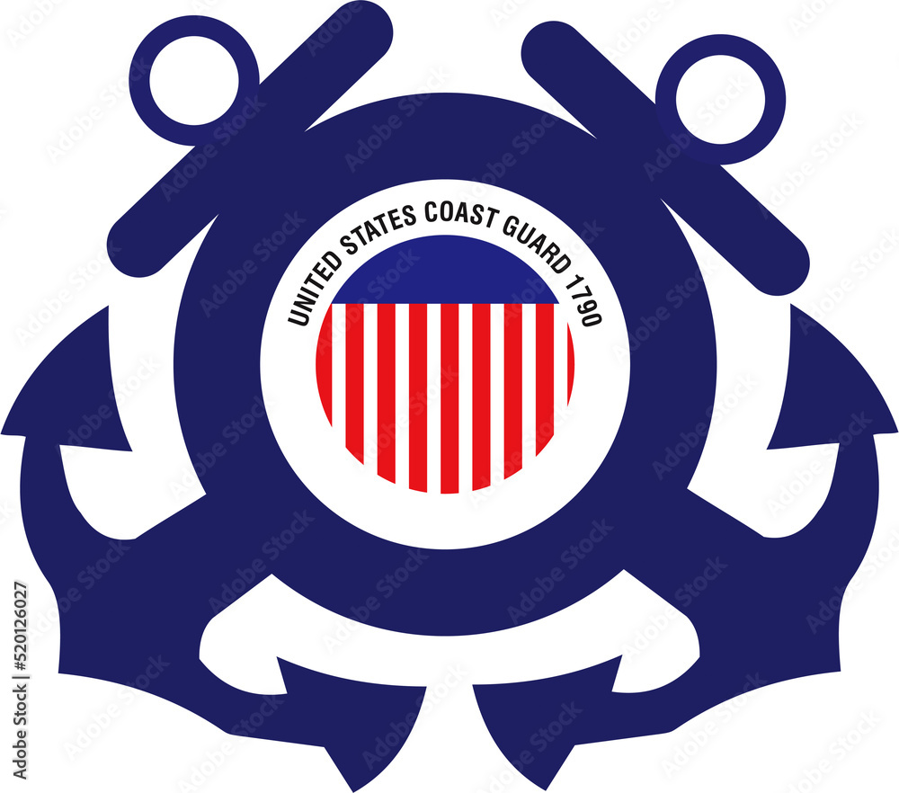 Emblem of United States Coast Guard Day, August 4. vector Logo and