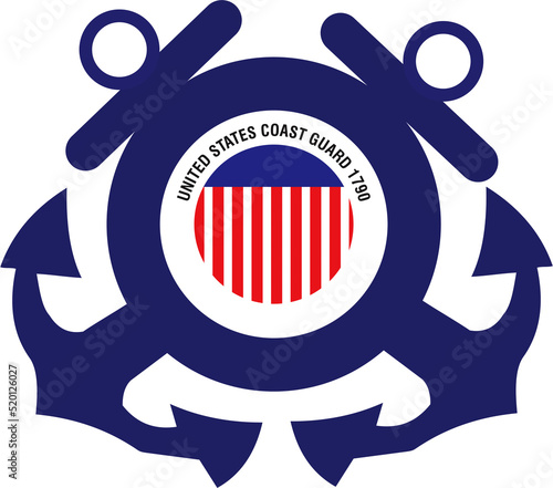 Obraz na plátně Emblem of United States Coast Guard Day, August 4