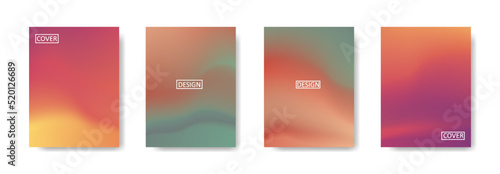Set of abstract background with beautiful gradation color, colorful background for poster flyer banner backdrop.vertical banner.cool fluid background vector illustration