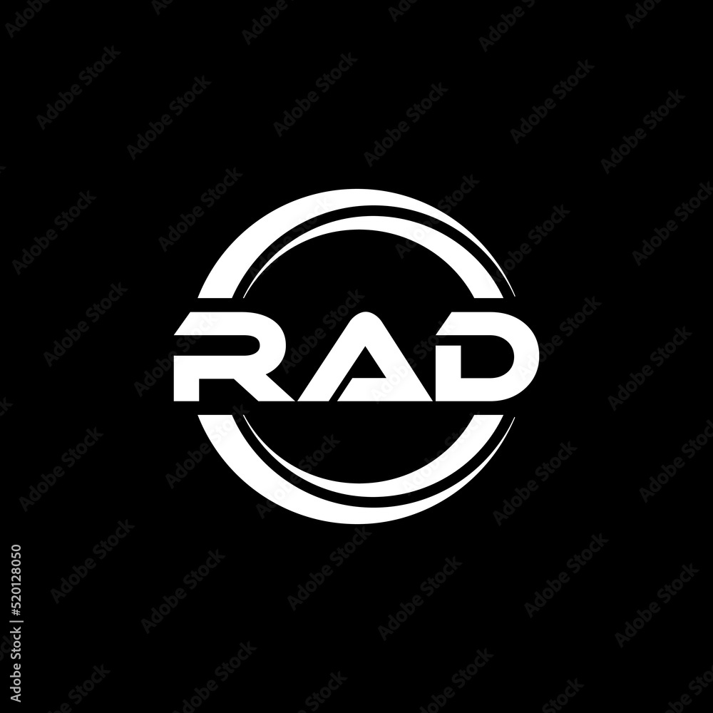 RAD letter logo design with black background in illustrator, vector logo modern alphabet font overlap style. calligraphy designs for logo, Poster, Invitation, etc. RAD letter logo design with black background in illustrator, vector logo modern alphabet font overlap style. calligraphy designs for logo, Poster, Invitation, etc.