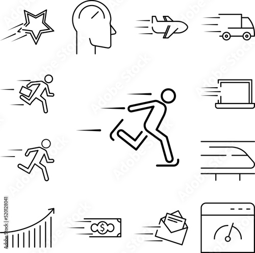 speed ice skating icon in a collection with other items