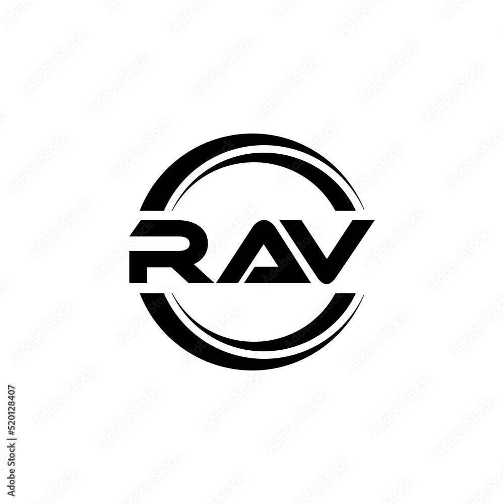 RAV letter logo design with white background in illustrator, vector logo modern alphabet font overlap style. calligraphy designs for logo, Poster, Invitation, etc. RAV letter logo design with white background in illustrator, vector logo modern alphabet font overlap style. calligraphy designs for logo, Poster, Invitation, etc.