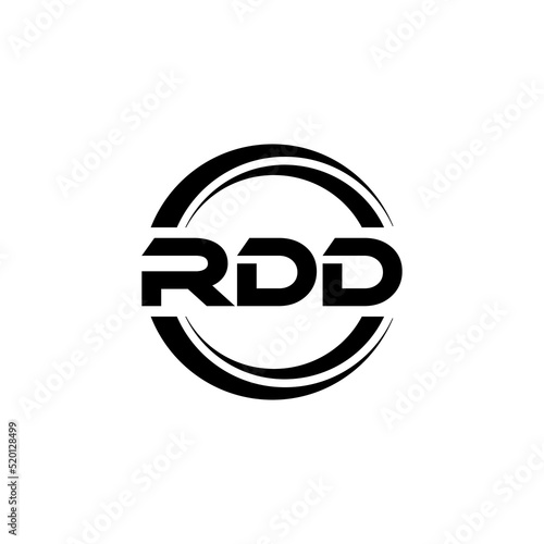 RDD letter logo design with white background in illustrator  vector logo modern alphabet font overlap style. calligraphy designs for logo  Poster  Invitation  etc.