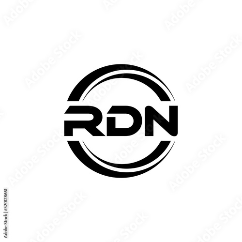 RDN letter logo design with white background in illustrator  vector logo modern alphabet font overlap style. calligraphy designs for logo  Poster  Invitation  etc.
