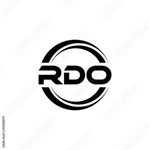 RDO letter logo design with white background in illustrator  vector logo modern alphabet font overlap style. calligraphy designs for logo  Poster  Invitation  etc.