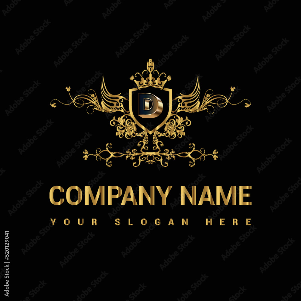 Luxury golden letter logo restaurants logo company logo shop logo business logo