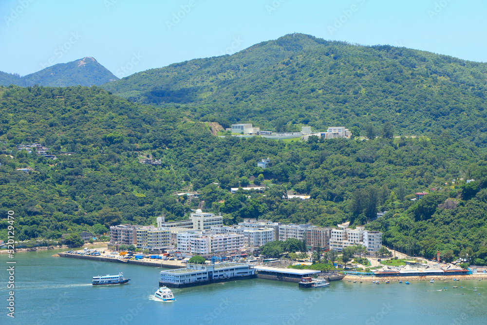 Beautiful Scenery of Mui Wo Town on Lantau Island, Hong Kong