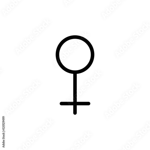 Gender Icon Sign Vector Isolated on White Artboard