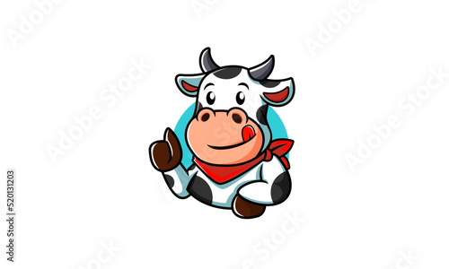 Cow Mascot Cartoon Design