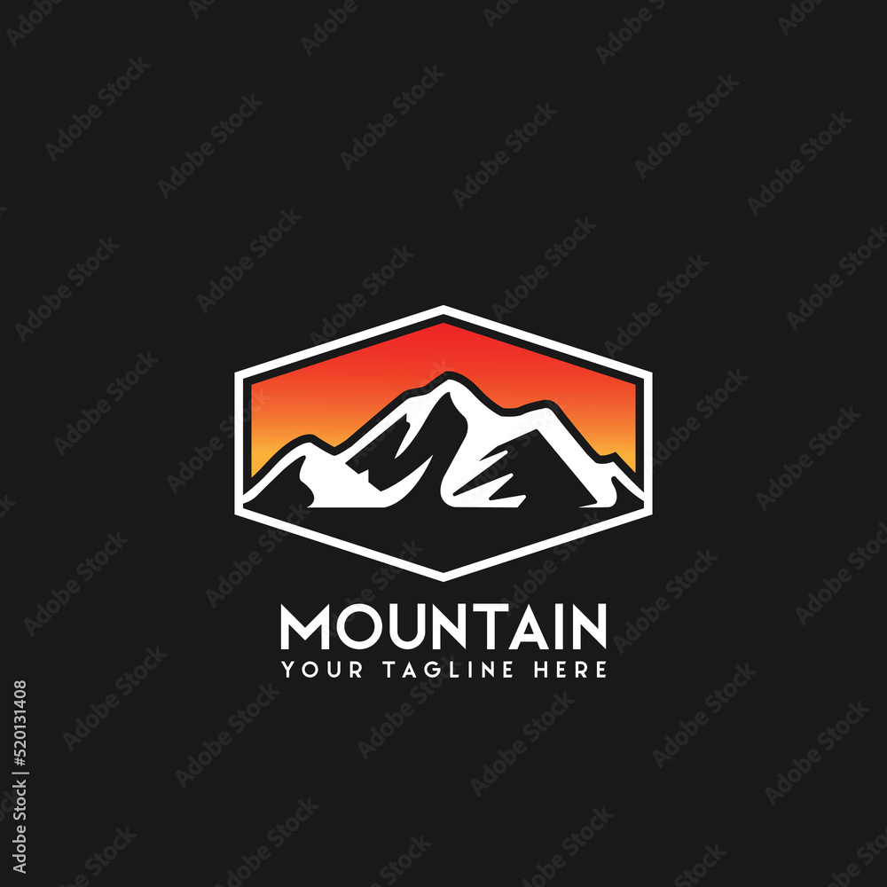 mountain logo vector