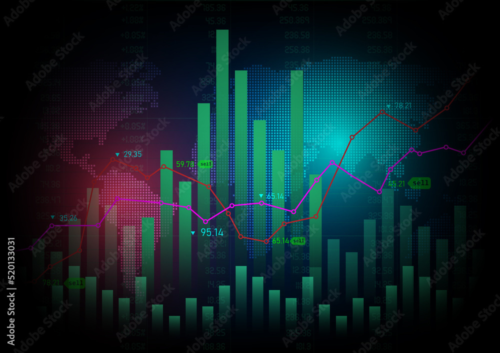 Stock Financial Market Graph Abstract Background Stock Financial Market Graph Abstract Background