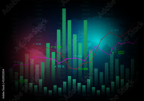 Wallpaper Mural Stock Financial Market Graph Abstract Background Torontodigital.ca