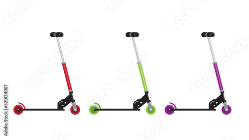 Colorful otoped scooter vector illustration photo