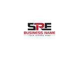 Alphabet SPE Logo Letter Vector, Creative SP s p e Logo Icon Design and Unique Three Letter Concept For Business