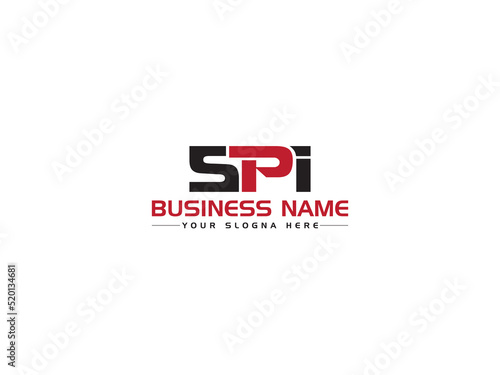 Alphabet SPI Logo Letter Vector, Creative SP s p i Logo Icon Design and Unique Three Letter Concept For Business photo