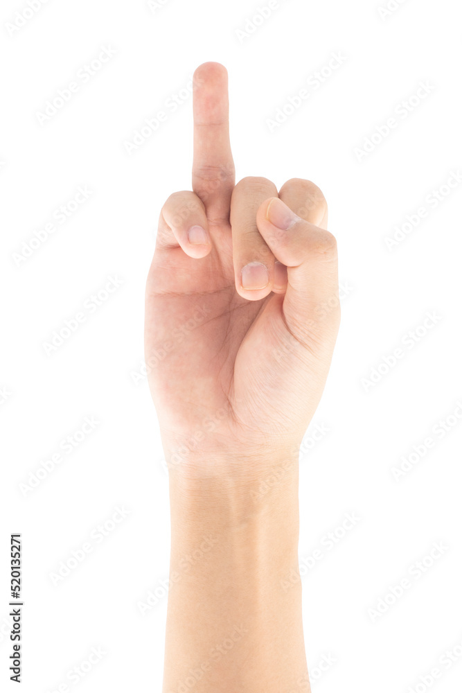 Ring finger hand gesture, Isolated on white background, Clipping path Included. Ring finger hand gesture, Isolated on white background, Clipping path Included.