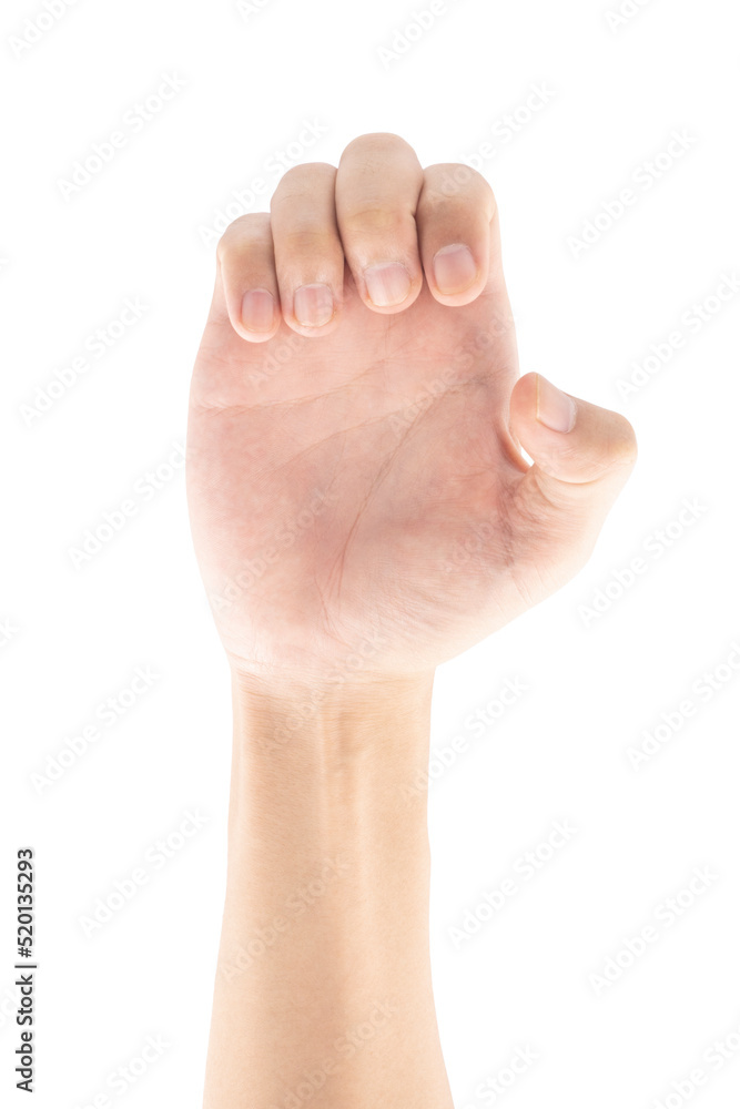 Hand with kinked fingers, Isolated on white background, Clipping path Included. Hand with kinked fingers, Isolated on white background, Clipping path Included.