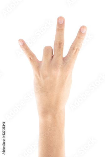 Hip Hop hand gesture, Isolated on white background, Clipping path Included.