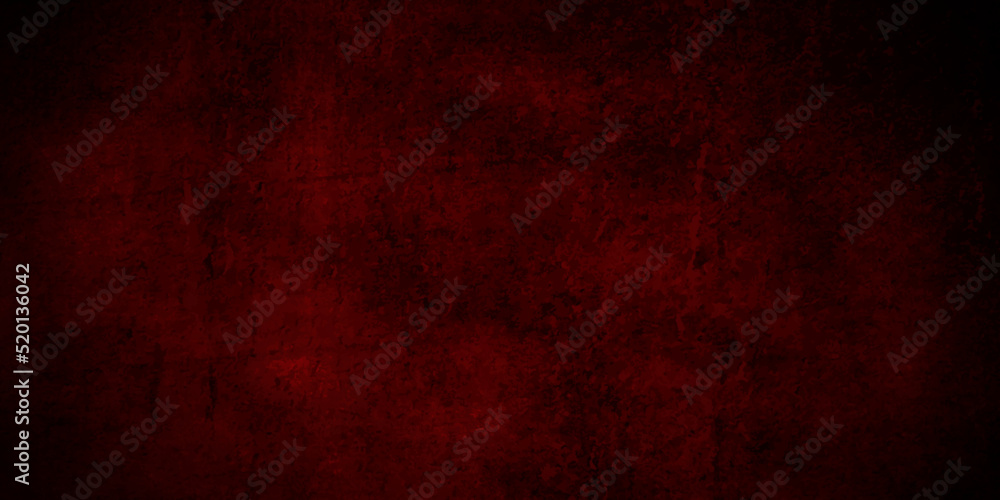 Dark Red grunge texture and Old wall texture cement black red background abstract dark color design are light with white gradient background.