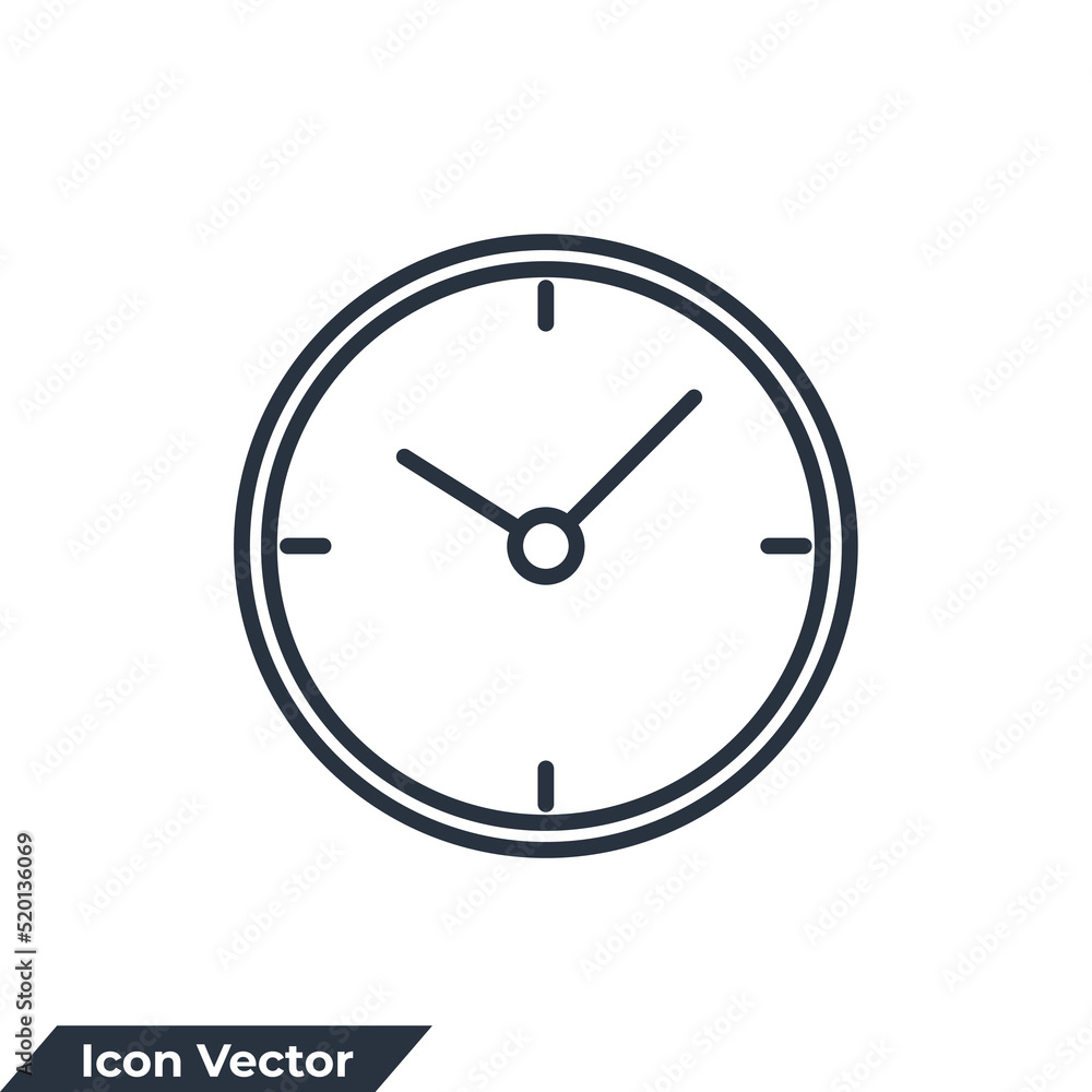 clocks icon logo vector illustration. time symbol template for graphic and web design collection clocks icon logo vector illustration. time symbol template for graphic and web design collection