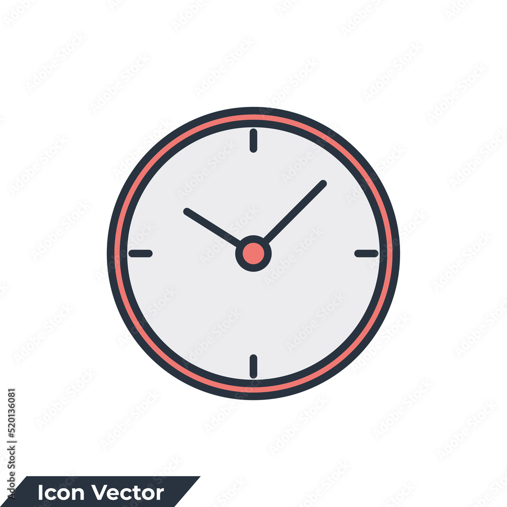 clocks icon logo vector illustration. time symbol template for graphic and web design collection clocks icon logo vector illustration. time symbol template for graphic and web design collection