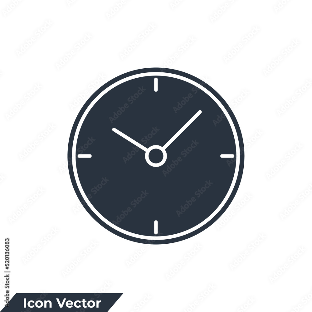 clocks icon logo vector illustration. time symbol template for graphic and web design collection clocks icon logo vector illustration. time symbol template for graphic and web design collection