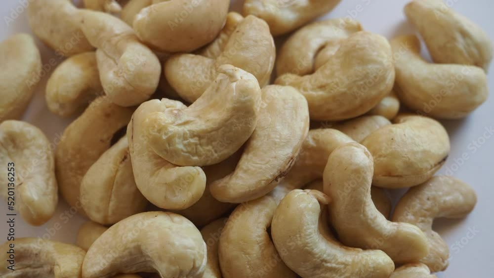 cashews nut rotates slowly, Healthy food for dieting or snack cashews nut rotates slowly, Healthy food for dieting or snack