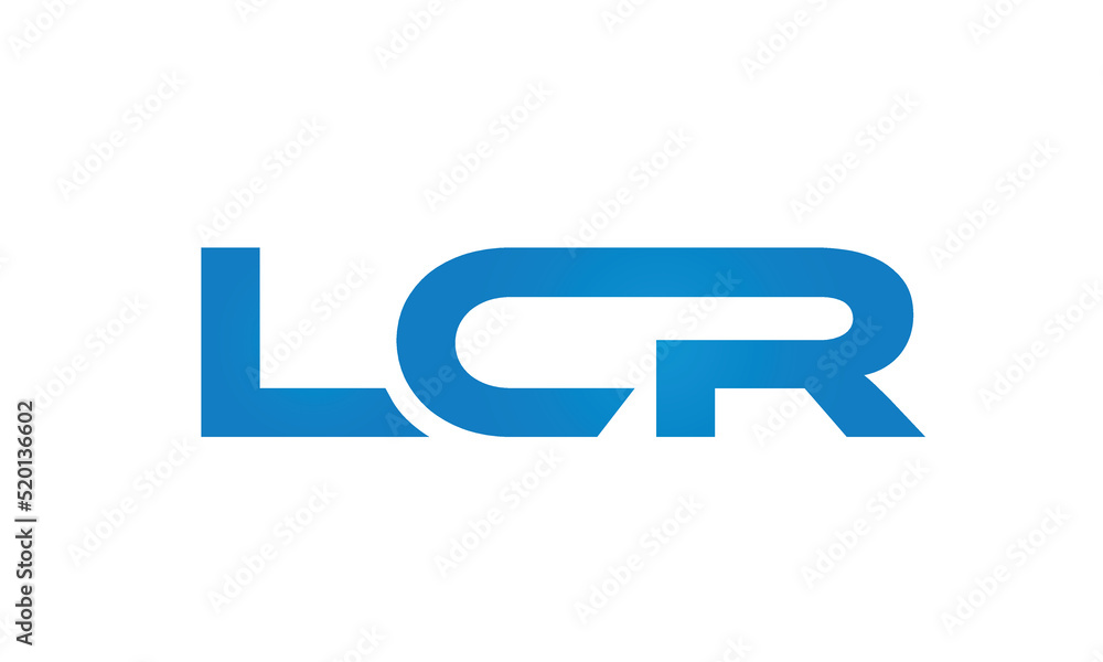 initial LCR creative modern lettermark logo design, linked typography