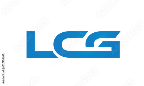 initial LCG creative modern lettermark logo design, linked typography monogram icon vector illustration