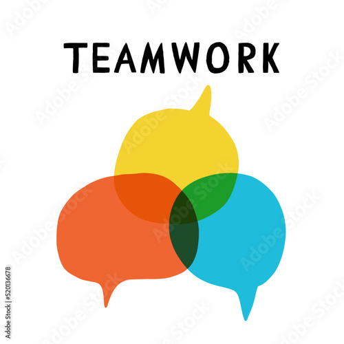 Set of colourful speech chatting bubble vector. Business team working together, brainstorming discussing ideas for project, cooperation, partnership, sharing your opinion workspace dialog news concept