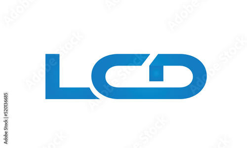 initial LCD creative modern lettermark logo design, linked typography monogram icon vector illustration