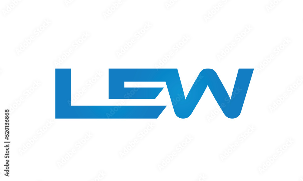 initial LEW creative modern lettermark logo design, linked typography monogram icon vector illustration initial LEW creative modern lettermark logo design, linked typography monogram icon vector illustration
