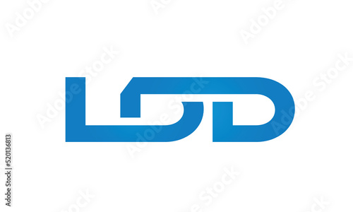 initial LDD creative modern lettermark logo design, linked typography monogram icon vector illustration