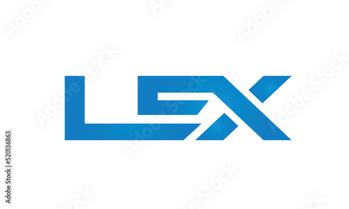 initial LEX creative modern lettermark logo design, linked typography monogram icon vector illustration photo