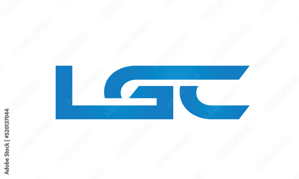 Connected LGC Letters logo Design Linked Chain logo Concept Connected LGC Letters logo Design Linked Chain logo Concept