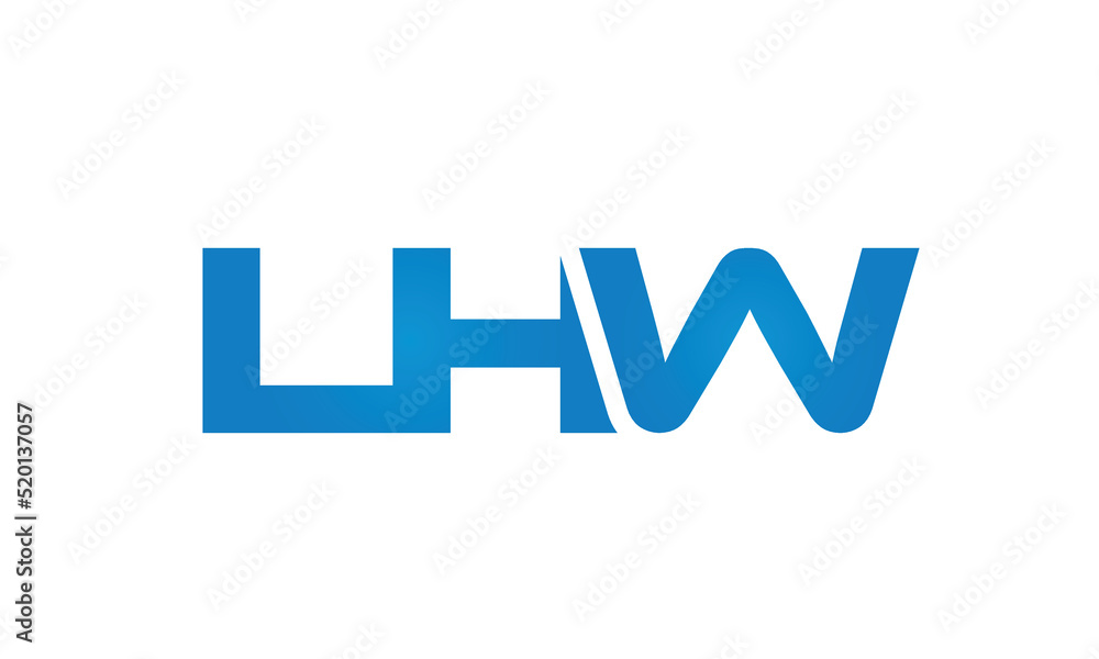 Connected LHW Letters logo Design Linked Chain logo Concept