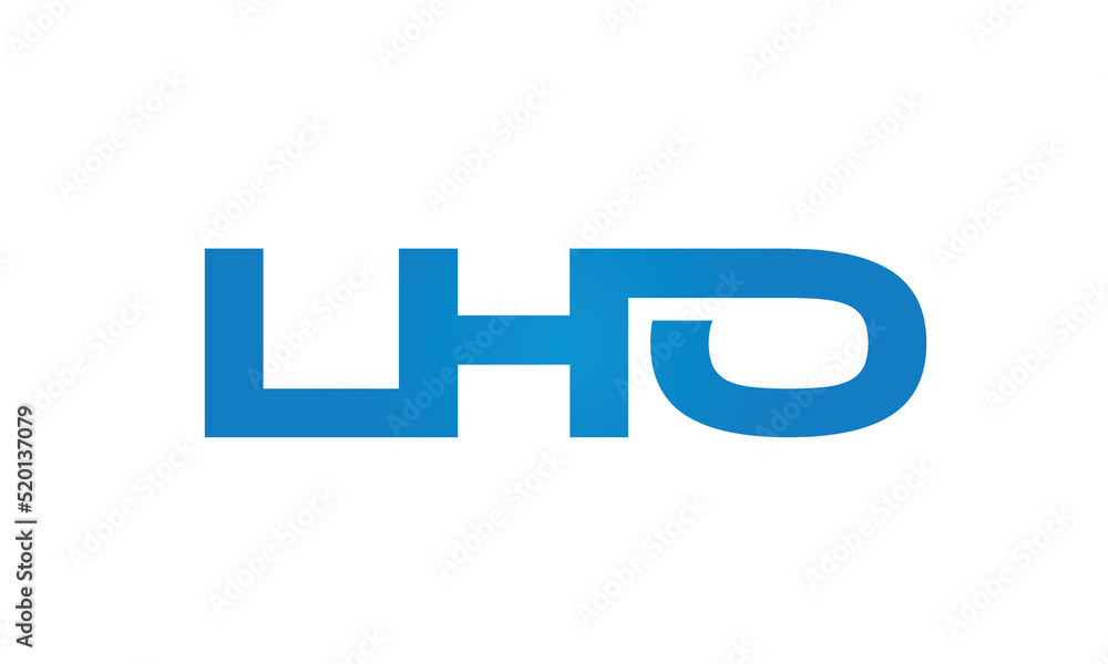 Connected LHO Letters logo Design Linked Chain logo Concept Connected LHO Letters logo Design Linked Chain logo Concept