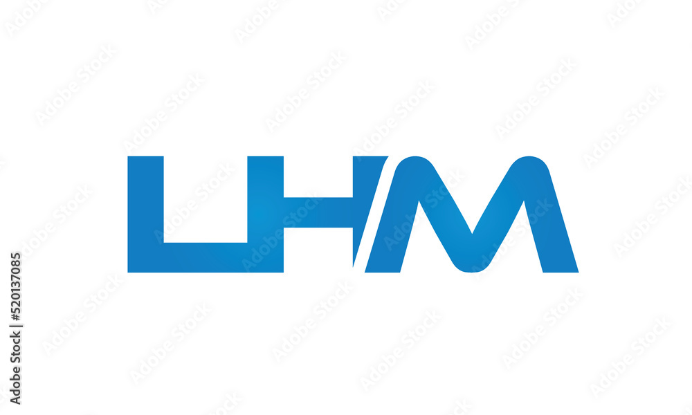 Connected LHM Letters logo Design Linked Chain logo Concept Connected LHM Letters logo Design Linked Chain logo Concept