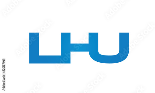 Connected LHU Letters logo Design Linked Chain logo Concept