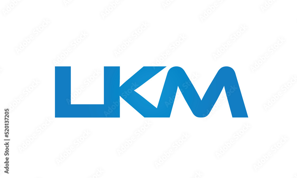 Connected LKM Letters logo Design Linked Chain logo Concept Connected LKM Letters logo Design Linked Chain logo Concept