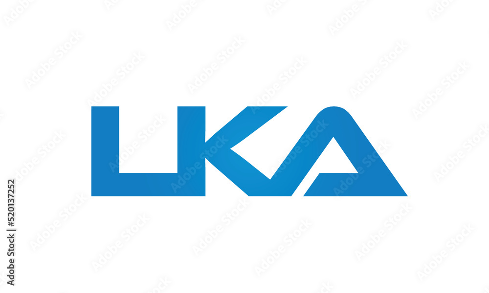 Connected LKA Letters logo Design Linked Chain logo Concept Connected LKA Letters logo Design Linked Chain logo Concept
