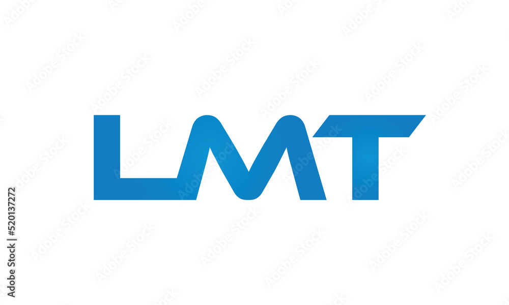 Connected LMT Letters logo Design Linked Chain logo Concept