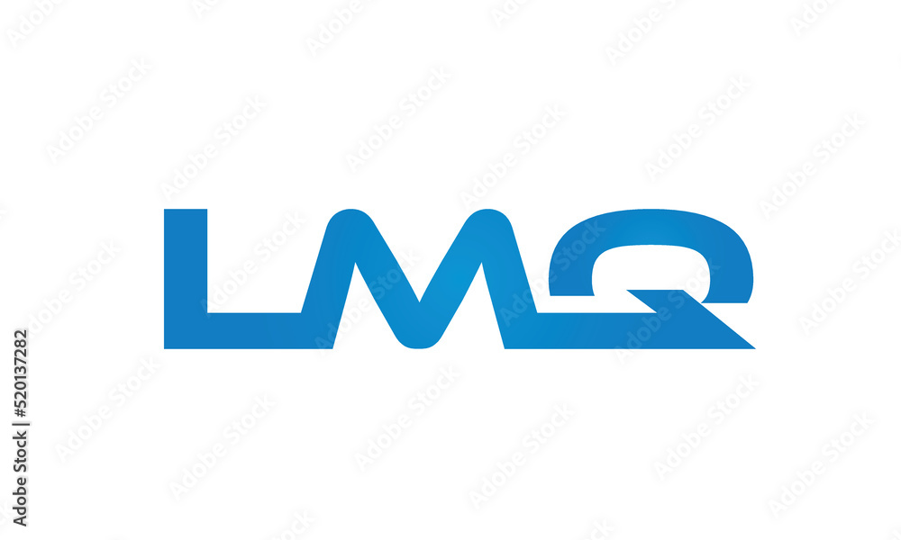 Connected LMQ Letters logo Design Linked Chain logo Concept Connected LMQ Letters logo Design Linked Chain logo Concept